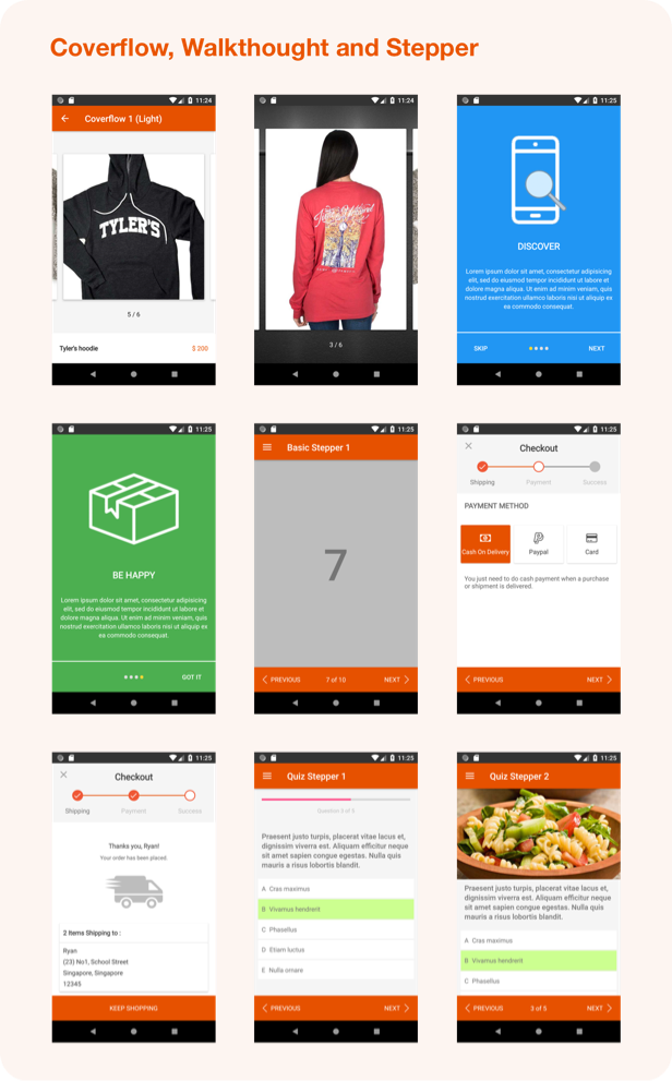 Awesome Material (Google Android Material Design UI Components and Template Collection) 1.9 - 22