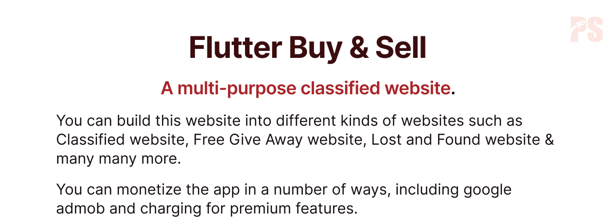 Flutter BuySell Frontend - Best Classified Website