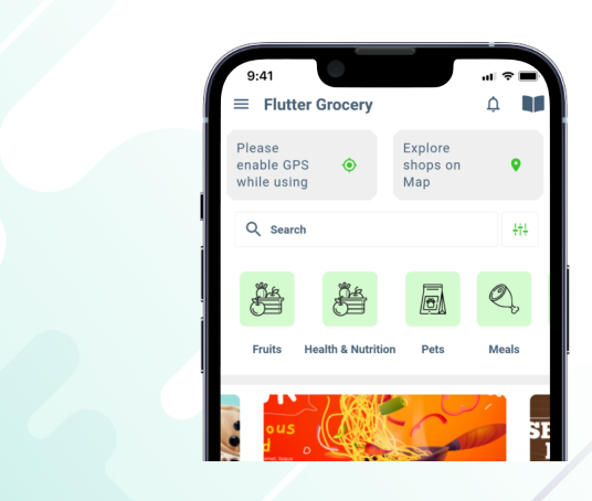 Flutter Multi Vendor Grocery (Dépanneur, alimentation, légumes, fruits frais, commerce électronique, vente au détail)2,0 - 4