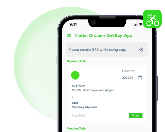 Flutter Grocery Delivery Boy App for iOS and Android ( 1.7 ) - 3