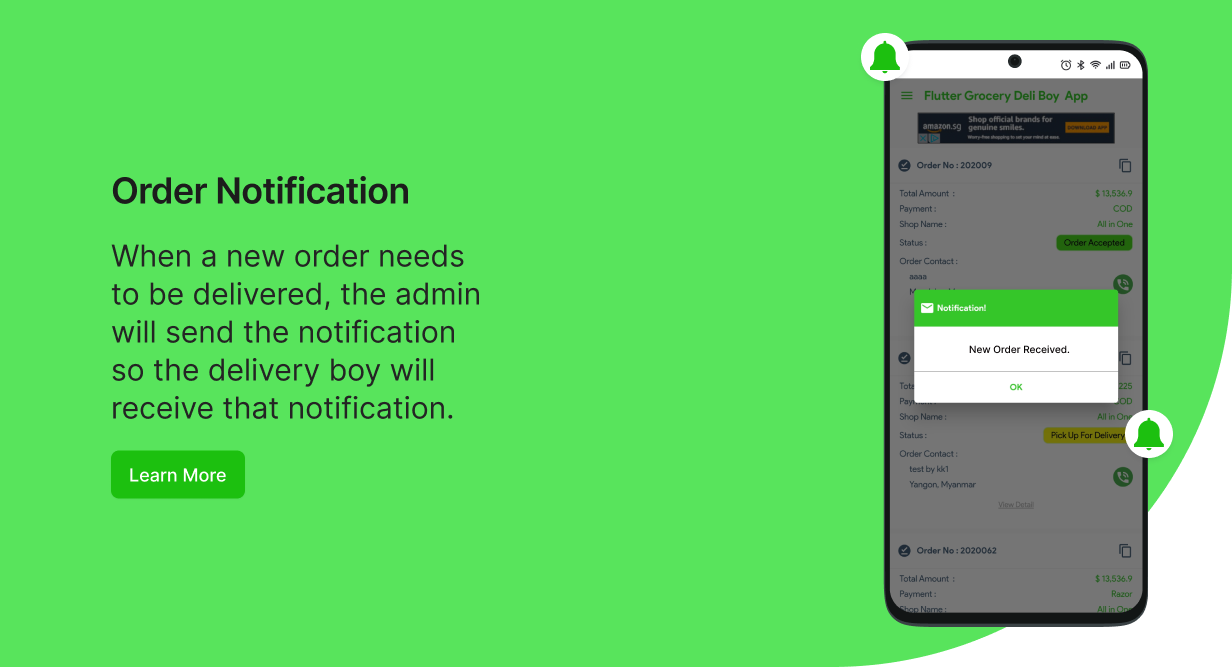 Delivery Boy App For Flutter Grocery